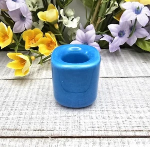 LIGHT BLUE .5 inch Diameter Ceramic Chime Candle Holder / Spell Candle Holder - Picture 1 of 9