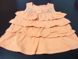 ADORABLE ORANGE GIRLS SUMMER TANK TOP WITH RUFFLES SIZE 4T - Picture 1 of 1