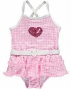 Penelope Mack Pink Checkers Zweiteiler Bikini Badeanzug Bademode - Bild 1 von 1