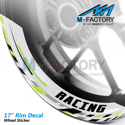 J05 17'' Rim Sticker Strip Tapes Vinyl Decal For Kawasaki Ninja 650R 1000 EX650 - Imagem 1 de 4