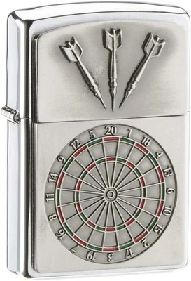 Zippo 200 emblema de dardos para encendedor, latón, diana para dardos - Imagen 1 de 4