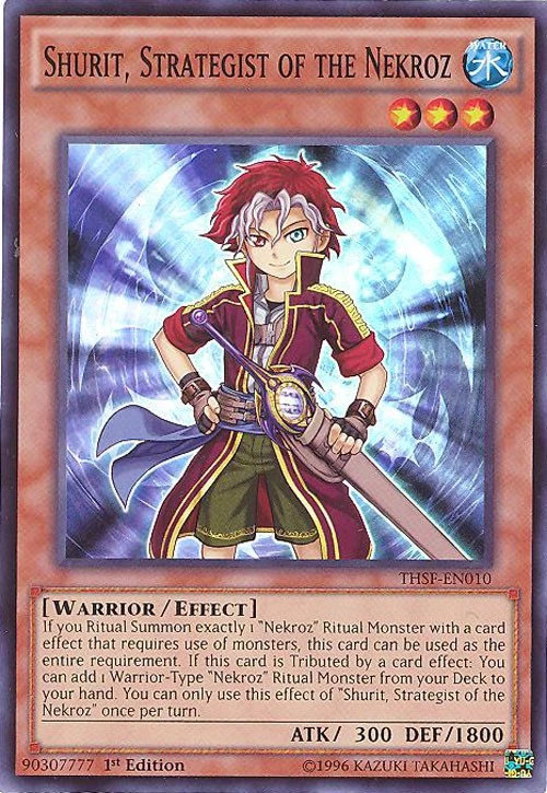 Yu-Gi-Oh Card - THSF-EN010 - SHURIT, STRATEGIST OF THE NEKROZ (holo) - NM/M - Image 1 of 1
