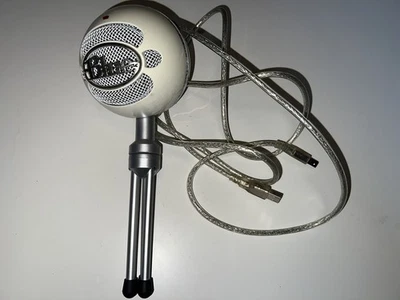 Blue Snowball Wired USB Microphone White For Podcasts Streaming TESTED - Image 1 of 3