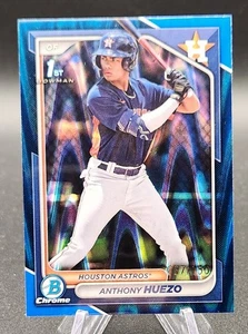 2024 Bowman #BCP-108 Anthony Huezo Chrome Prospects Blue Shimmer #/150 - Picture 1 of 2