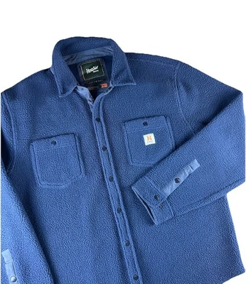 Howler Brothers Shirt Jacket Allegheny High Pile Fleece Button Up Blue Mens XL - Image 1 of 4