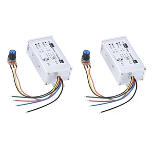 2Pcs DC Brush Motor Stepless Variable Speed Controller Switch 20A DC9V-60V HOT - Picture 1 of 11