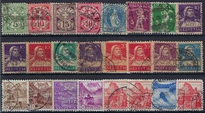 Switzerland, Selection of 24 old stamps, used - Picture 1 of 1