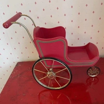 Cochecito Cochecito Muñeca American Girl Samantha Elegante 3 Ruedas Madera Taiwán Foto 1 de 4