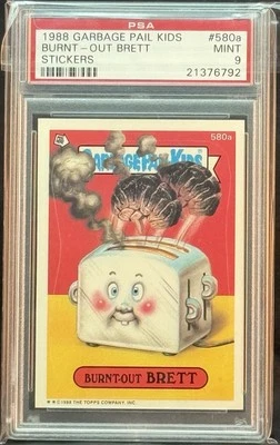 1988 GARBAGE PAIL KIDS SERIES 14 #580A BURNT-OUT-BRETT PSA 9 MINT - Image 1 of 2