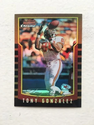 Tony Gonzalez- 2000 Bowman Chrome Refractor - #10 - HOF - Very Nice ! - Image 1 of 2