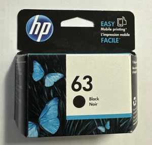 HP 63 Black Ink Cartridge New Sealed Exp MAY 2019 NEW NIP - Photo 1/7