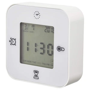 IKEA KLOCKIS Clock Thermometer Alarm Timer White - Picture 1 of 2
