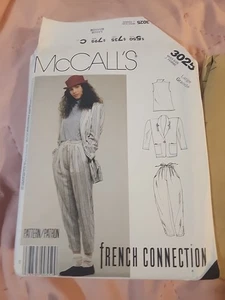 McCalls 3025 Conexión Francesa Estilo Años 80 Novio Chaqueta Pantalones Camisa Talla Lg. - Imagen 1 de 9