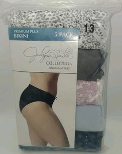 Jaclyn Smith Damen Premium Plus 5er Pack Bikini Höschen Unterwäsche Größe 13 NEU - Bild 1 von 2