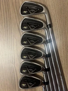 Callaway X2 HOT Iron Set 5-9+Pw M10DB Steel Shaft Flex-SR 6pcs RH Golf Clubs - Picture 1 of 11