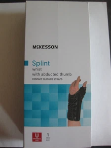 New LH McKesson Splint Wrist W/ Abducted Thumb. Contact Closure Straps Univ Left - Picture 1 of 7