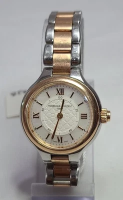 FC-281X2 FREDERIQUE ПОСТОЯННЫЙ БЕЛЫЙ ЦИФЕРБЛАТ ДВА ТОНА ЧАСЫ ДЛЯ ЖЕНЩИН A5-FC-18 - Изображение 1 из 4