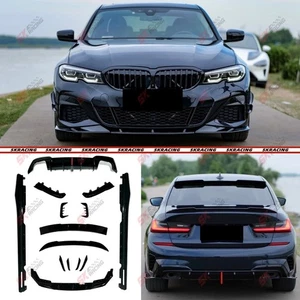 Glossy Black Front Rear Lip Spoiler Wing Kits For BMW 3 Series G20 M-sport 19-22 - Bild 1 von 35