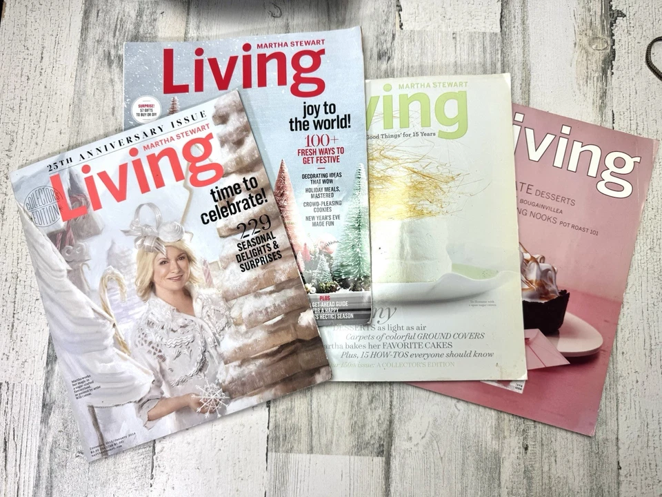 Martha Stewart Living Magazine Lot of 4 Issues 2002–2016 Holiday Anniversary - Image 1 of 4