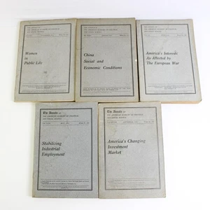Antique Lot of 5 The American Academy of Political & Social Science PB 1912-1917 - Bild 1 von 5