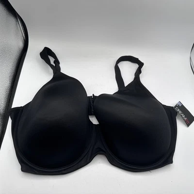 DREAMFIT Women's Plus Size 46DDD  Black Underwire  Bra NWT Foto 1 de 4