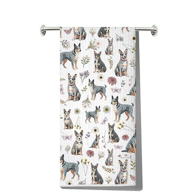 Blue Heeler Kitchen Towels - Australian Cattle Dog Gifts - Hand Blue Heeler Kt - Image 1 of 4