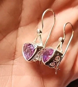 Earrings SS With Iridescent Stones - Picture 1 of 3