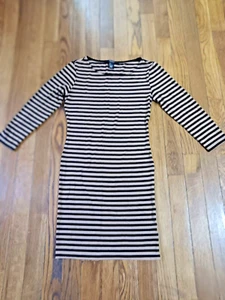 FOREVER 21 WOMENS BROWN AND BLACK STRIPED DRESS SIZE SMALL - Picture 1 of 3
