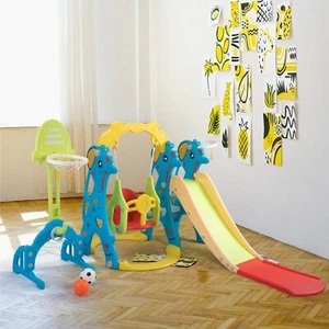 5 in 1 KidsSlide & Swing PlaySet Toddler Climber Indoor Outdoor Activity Center - Picture 1 of 12