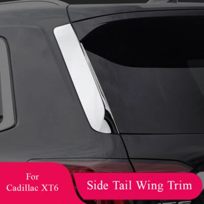 Embellecedor de ventana trasera cromado 2 piezas de plástico para Cadillac XT6 2020-2021 Foto 1 de 4