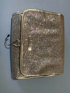Borsa cosmetica Jo Jo oro larga 9 pollici espandibile - Foto 1 di 7