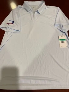 Nike Golf Polo Shirt Womens L Dri Fit Short Sleeve Stretch light blue - Picture 1 of 2