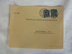 DR MeF Paar waagrecht Nr. 228 W, Bedarfsbriefstück, Darmstadt/Aschaffenburg rar - Bild 1 von 2