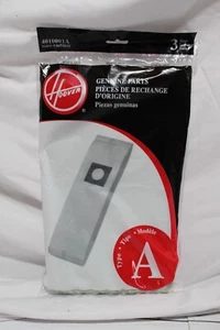 Hoover Vacuum Cleaner Bags Type A #4010001A 3 Bags per Pack - NEW - - Picture 1 of 4