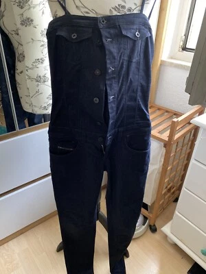 DIESEL Einteiler Jeans Bandeau Jumpsuit Overall Latzhose Durchgeknöpft Gr. S - Bild 1 von 4