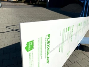 PLEXIGLAS® Plexiglas Acrylglas 8mm Stärke Platte Scheibe Zuschnitt weiß - Bild 1 von 2