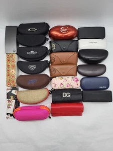 Sunglasses & Glasses Case Lot of 23 Pieces: Pouch, Soft Case, Hard Case - Picture 1 of 6