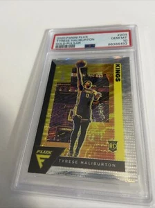 2020 Panini Flux Tyrese Haliburton Gold Pulsar Rookie PSA 10 Pop 6  - Picture 1 of 2