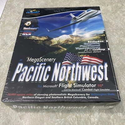 MegaScenery Pacific Northwest Big Box PC Game for Microsoft Flight Simulator 98 - Image 1 of 3