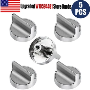 W10594481 StainlessSteel Cooker Stove Knob Compatible with Whirlpool Stove/Range - Picture 1 of 12