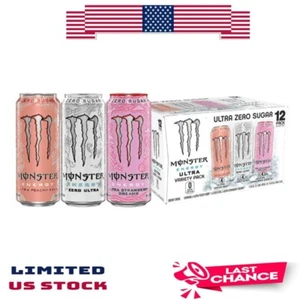 Monster Energy, Peachy Keen, Strawberry Dreams, Zero Ultra, 12 count, 16 fl oz. - Picture 1 of 8