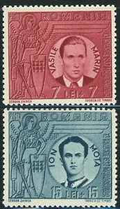 Romania #B146-B147 Civil War Heroes Semi-Postal Stamps Europe 1941 Mint NH - Picture 1 of 1