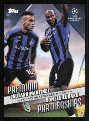 2022-23 Topps UEFA Club Competitions Premium #PP2 Romelu Lukaku/Lautaro Martinez - Image 1 of 2