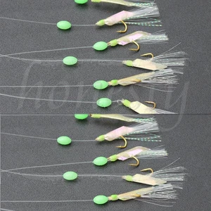 2~10 pack Sabiki Bait Rigs Saltwater Freshwater Fishing Lure Real Fish Skin Bead - Picture 1 of 8