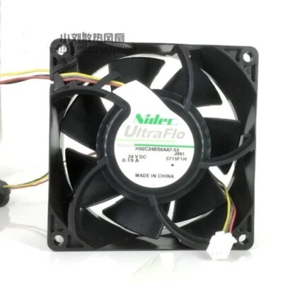 Nidec 9232 H92C24BS6AA7-53 24V 0.19A 9CM Inverter Cooling and cooling fan - Image 1 of 2