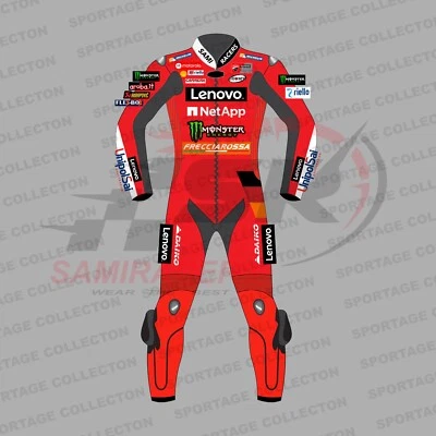 Motogp Lenovo NetApp Monster Motorcycle/Motorbike Biker's Leather Racing Suit - Image 1 of 4