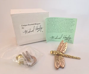 Timbre libélula de bronce y latón Michael Healy - en caja con herrajes - Imagen 1 de 11