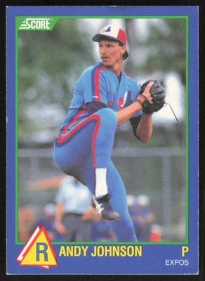 1989 Score Hottest 100 Rising Stars #63 Randy Johnson - Imagem 1 de 2