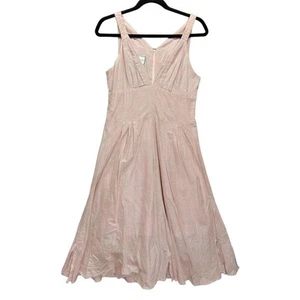Linda ASAF Womens Dress Size 6 USA Soft Pink Vintage Deep Cleavage Lined Ruffle  - Picture 1 of 9