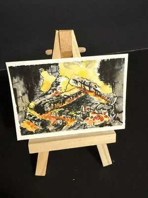 ACEO / Tarjeta de arte / Pintura en miniatura / Original - Acuarela, pintura a tinta 2,5 x 3,5 Foto 1 de 2